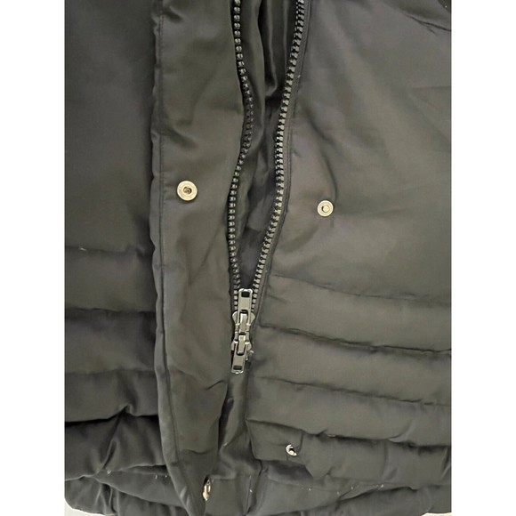 Soia & Kyo Women's size P/S Black‎ Hoodie Puffer Parka Faux Fur Coat - Picture 9 of 11